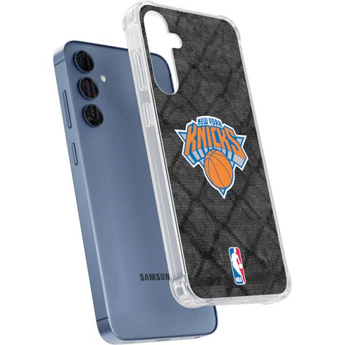NBA New York Knicks Dark Rust Galaxy A35 5G Clear Case